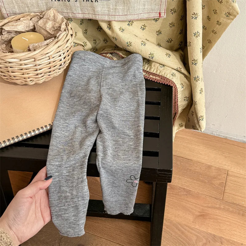 -キッズパンツ フラワーワンポイントプリントレギンスパンツ 3カラー - mamahalo shop - レギンスパンツ -  べビー服 - 子供服 - 男の子 - 女の子