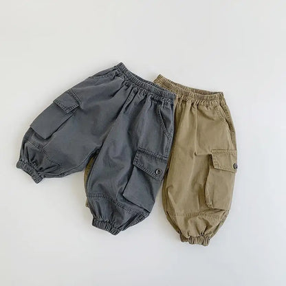 -キッズパンツ アーミッシュルーズロングカーゴパンツ 2カラー - mamahalo shop - ロングパンツ・スウェットパンツ -  べビー服 - 子供服 - 男の子 - 女の子