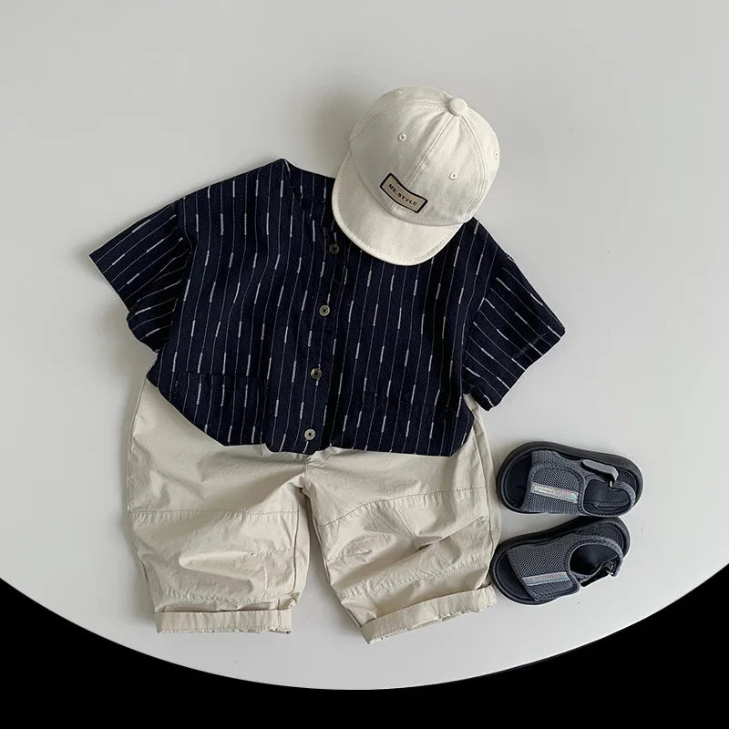 -キッズパンツ ルーズクロップドパンツ シンプルベーシック 2カラー - mamahalo shop - ロングパンツ・スウェットパンツ -  べビー服 - 子供服 - 男の子 - 女の子