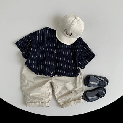 -キッズパンツ ルーズクロップドパンツ シンプルベーシック 2カラー - mamahalo shop - ロングパンツ・スウェットパンツ -  べビー服 - 子供服 - 男の子 - 女の子