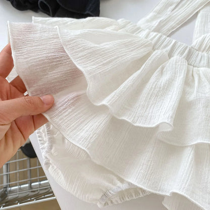 -ベビーパンツ サスペンダースカートブルマ ケーキスカート ブラック/ホワイト/2カラー - mamahalo shop - ブルマパンツ -  べビー服 - 子供服 - 男の子 - 女の子