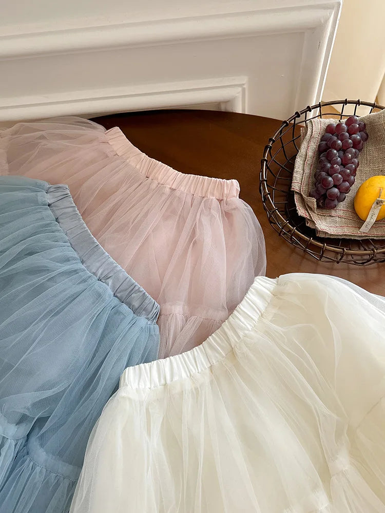 -キッズスカート ボイルチュチュチュールプリンセススカート 4カラー - mamahalo shop - スカート -  べビー服 - 子供服 - 男の子 - 女の子
