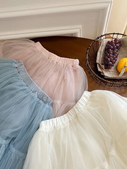 -キッズスカート ボイルチュチュチュールプリンセススカート 4カラー - mamahalo shop - スカート -  べビー服 - 子供服 - 男の子 - 女の子