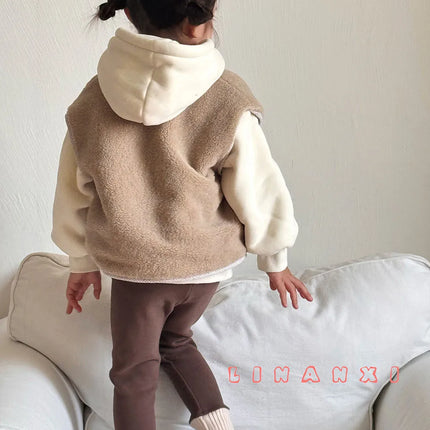 キッズベスト ボアフリースバイピング前あきベスト - mamahalo shop - ベスト -  べビー服 - 子供服 - 男の子 - 女の子