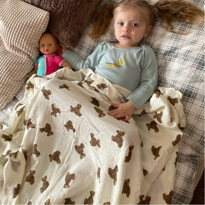 -ベビー くま ブランケット スリーパー - mamahalo shop - ベビーブランケット・タオル -  べビー服 - 子供服 - 男の子 - 女の子