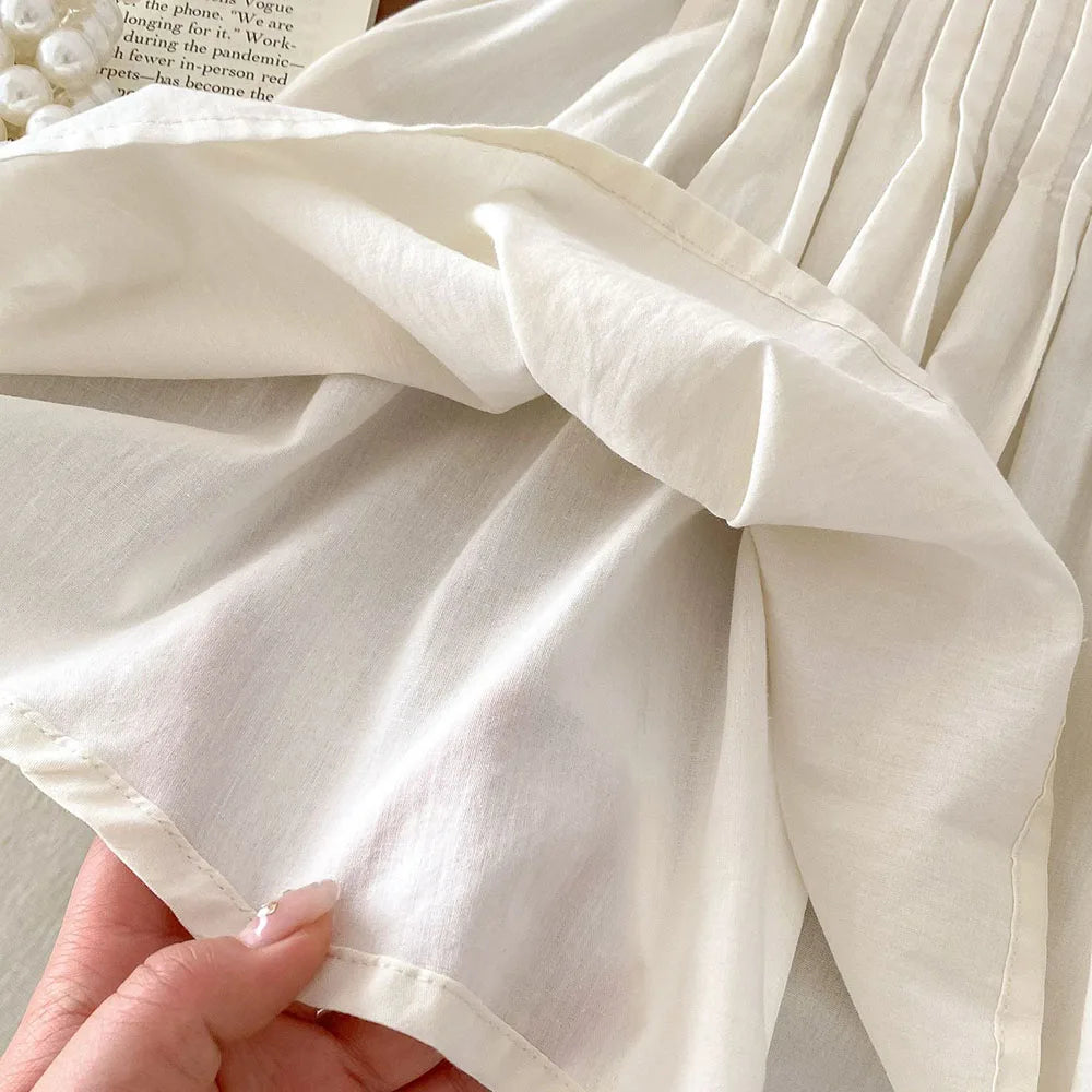 -キッズワンピース フリルスリーブ ピンタック サマードレス 3カラー【mh0005895】 - mamahalo shop - 半袖ワンピース -  べビー服 - 子供服 - 男の子 - 女の子