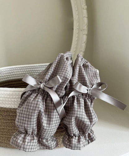 -ベビー 長袖ワンピース チェック リボン ドレス ガールズ 女の子 子供服【mh0002881】 - mamahalo shop - 長袖ワンピース -  べビー服 - 子供服 - 男の子 - 女の子