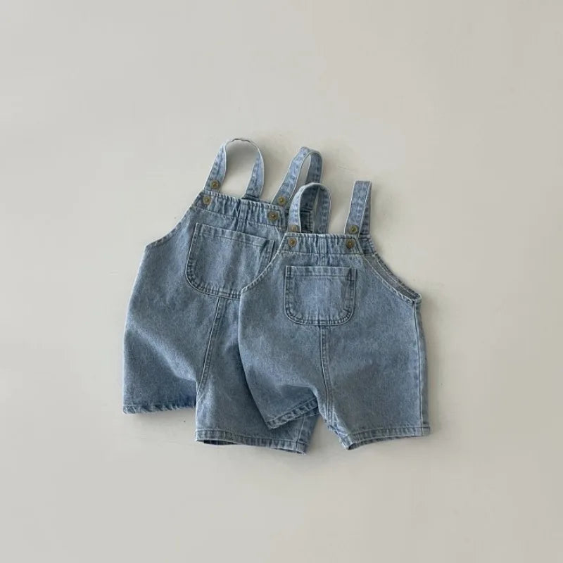 -ベビーオーバーオール デニム サロペット ジャンプスーツ【mh0005283】 - mamahalo shop - サロペットパンツ・サスペンダーパンツ -  べビー服 - 子供服 - 男の子 - 女の子