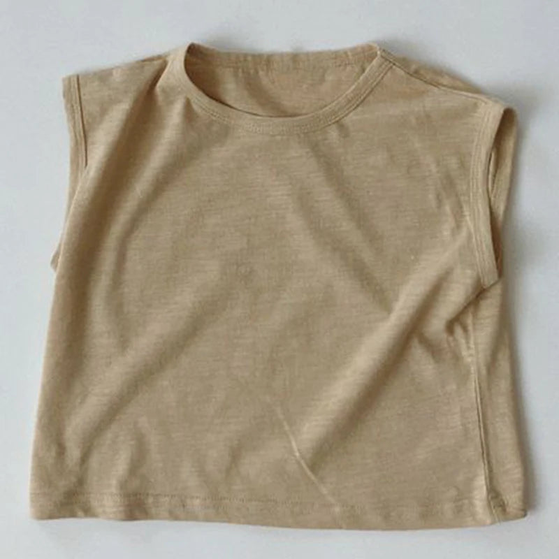 -キッズ シンプル ノースリーブ トップス タンクトップ【mh0000759】 - mamahalo shop - タンクトップ・キャミソール・ノースリーブトップス -  べビー服 - 子供服 - 男の子 - 女の子