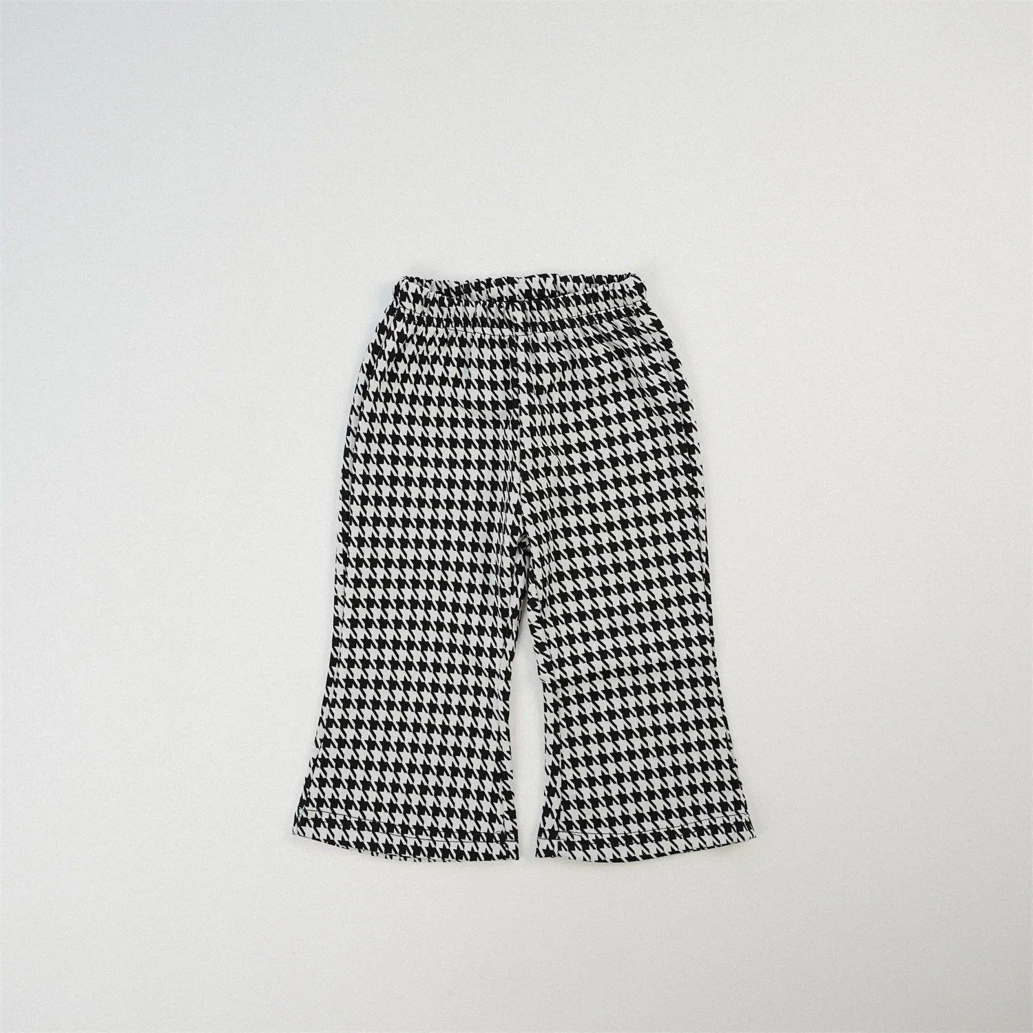 -キッズパンツ プリント柄ワイドフレアパンツ 千鳥格子/レオパード/ハート/水玉ドット - mamahalo shop - ロングパンツ・スウェットパンツ -  べビー服 - 子供服 - 男の子 - 女の子