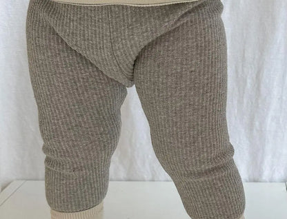 -ベビーキッズトップス 長袖ボーダーTシャツ リブレギンスパンツ - mamahalo shop - 長袖Tシャツ -  べビー服 - 子供服 - 男の子 - 女の子