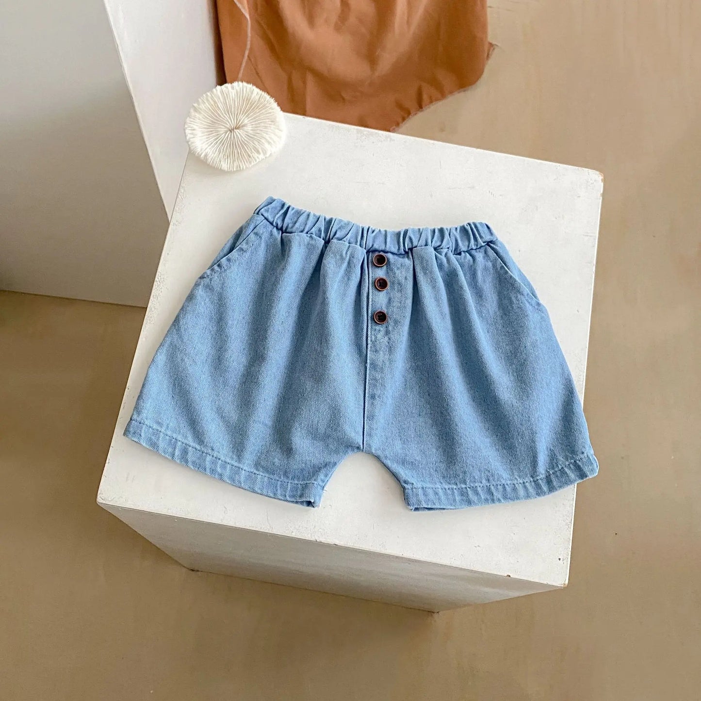 -キッズパンツ デニム ショートパンツ シンプルベーシック【mh0006094】 - mamahalo shop - ハーフパンツ・ショートパンツ -  べビー服 - 子供服 - 男の子 - 女の子