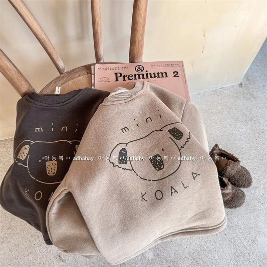 -キッズ コアラ 裏起毛 スウェット プルオーバー トップス - mamahalo shop - トレーナー・フーディ -  べビー服 - 子供服 - 男の子 - 女の子