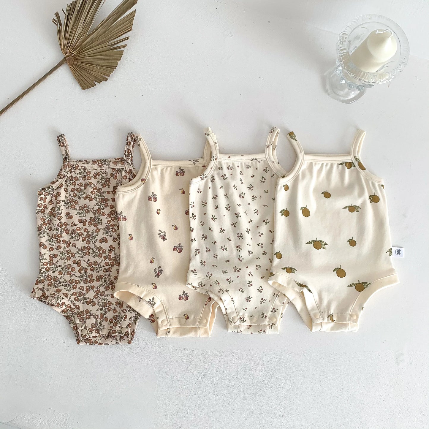 -☺︎ ベビーロンパース キャミソールボディスーツ プリント柄 肌着 - mamahalo shop - ノースリーブロンパース -  べビー服 - 子供服 - 男の子 - 女の子