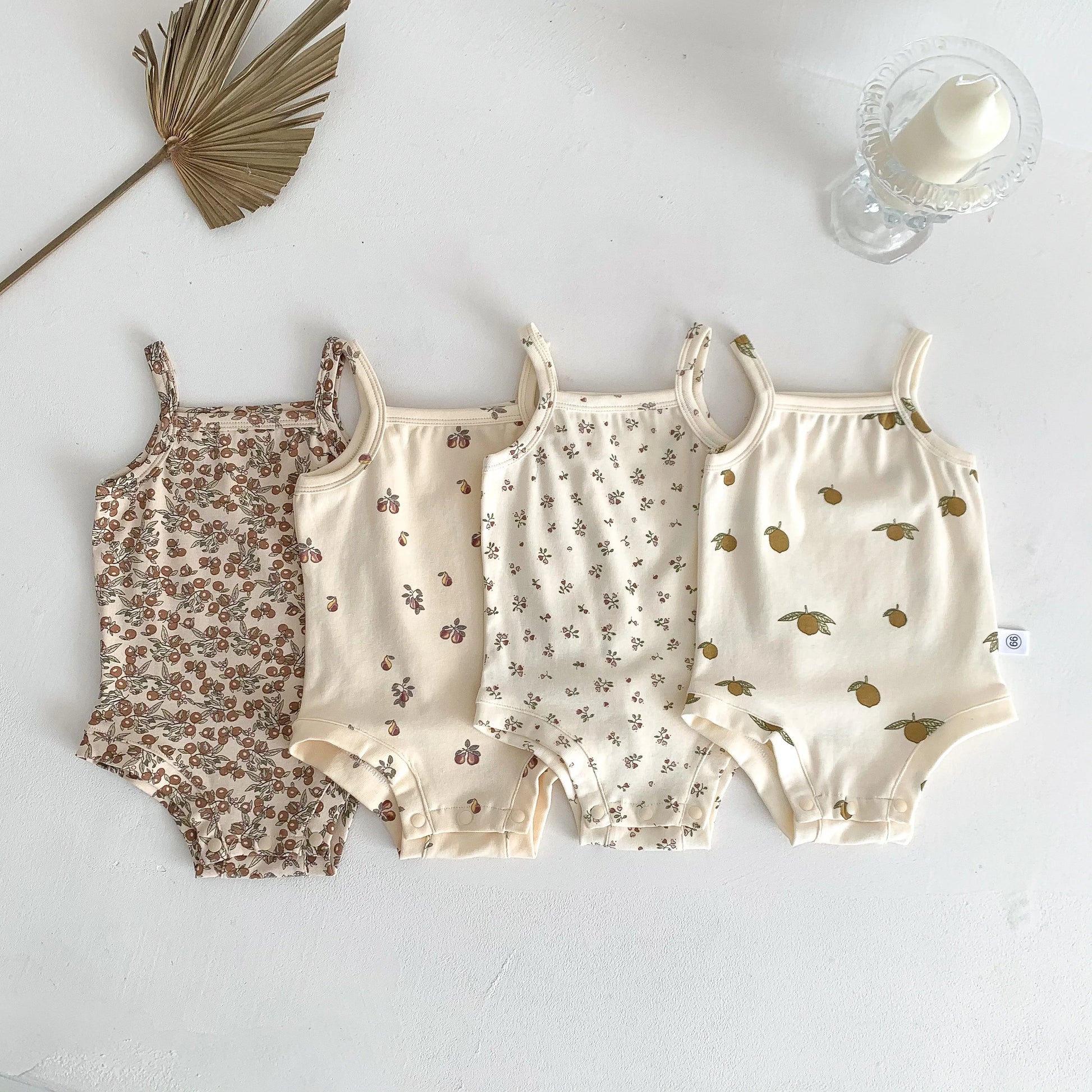 -☺︎ ベビーロンパース キャミソールボディスーツ プリント柄 肌着 - mamahalo shop - ノースリーブロンパース -  べビー服 - 子供服 - 男の子 - 女の子