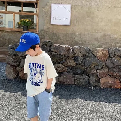 -キッズジュニアトップス 半袖Tシャツ UCLAくまベアプリント カレッジTシャツ【mh0005708】 - mamahalo shop - 半袖Tシャツ -  べビー服 - 子供服 - 男の子 - 女の子