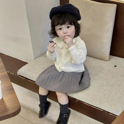 ベビーキッズスカート ニットプリーツスカート 2カラー - mamahalo shop - スカート -  べビー服 - 子供服 - 男の子 - 女の子