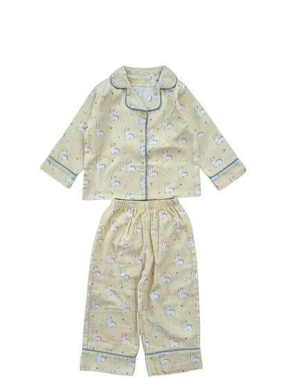 -キッズパジャマセット アニマルプリント長袖シャツ+ロングパンツ 5カラー【mh0007314】 - mamahalo shop - 長袖パジャマ -  べビー服 - 子供服 - 男の子 - 女の子