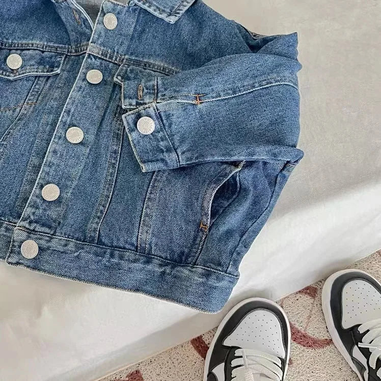 -キッズジャケット デニムジャケット Gジャン - mamahalo shop - ショートコート・ジャケット・ジャンパー -  べビー服 - 子供服 - 男の子 - 女の子