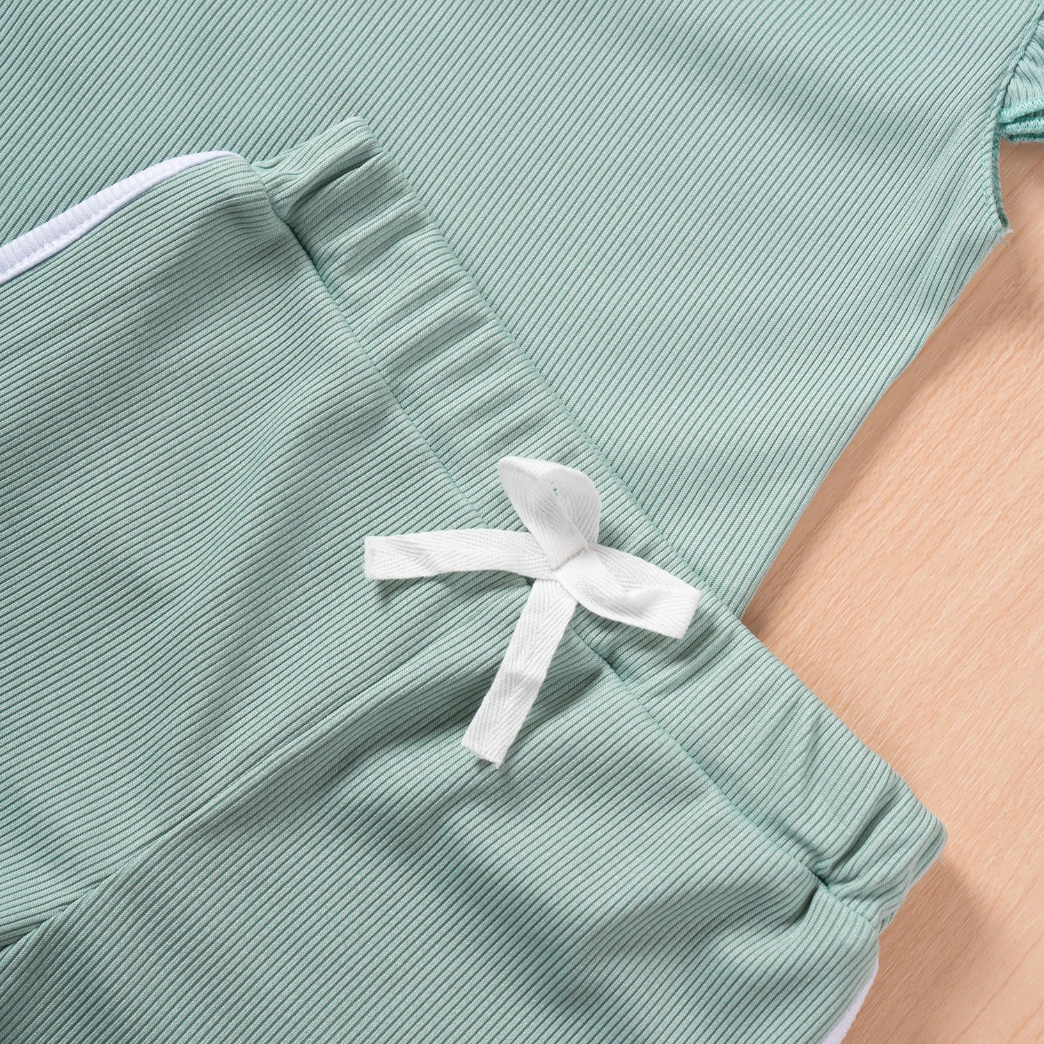 -キッズセットアップ 2点セット フリルスリーブTシャツ+ショートパンツ 4カラー【mh0006103】 - mamahalo shop - 半袖セットアップ -  べビー服 - 子供服 - 男の子 - 女の子