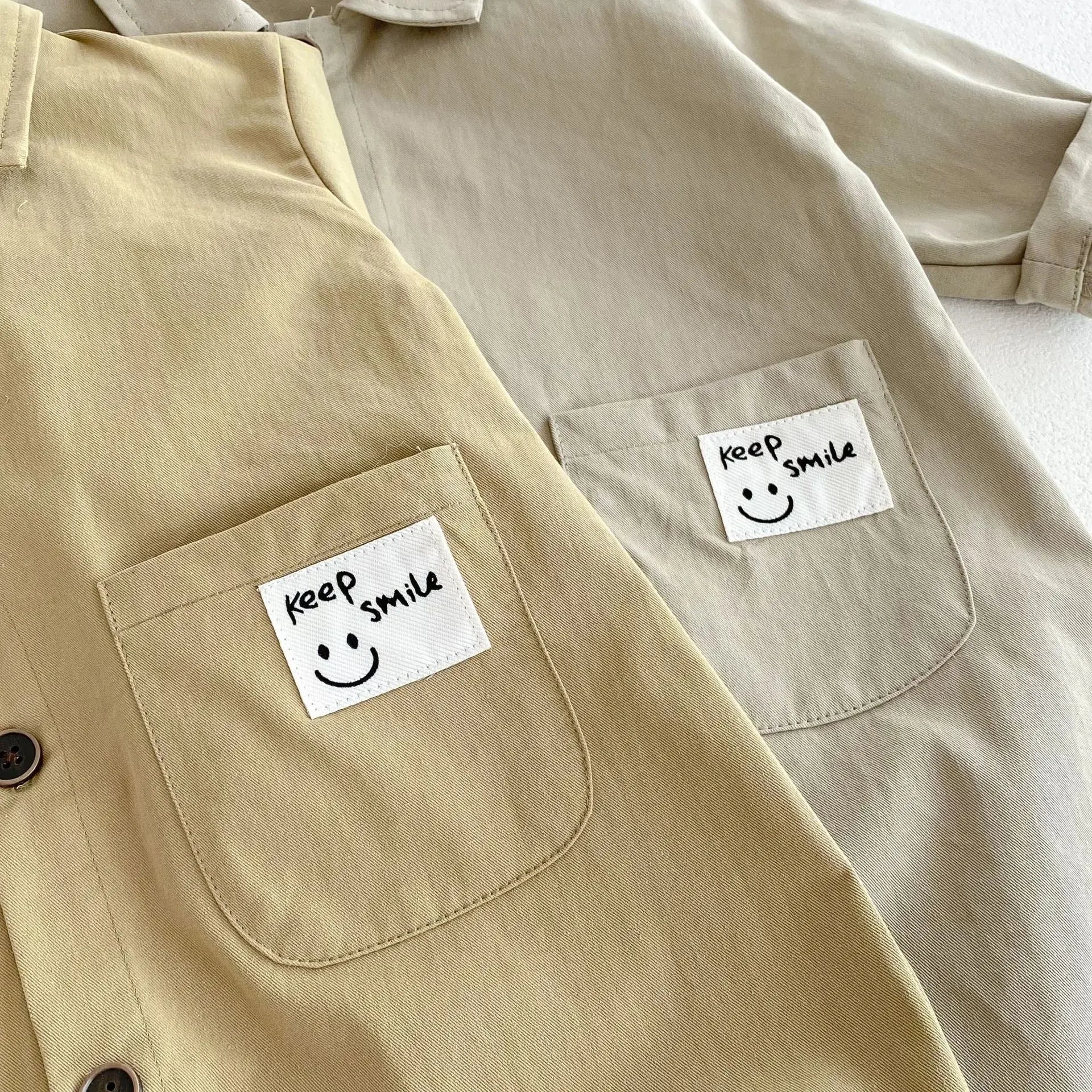 -ベビージャンプスーツ バックプリント長袖シャツつなぎ 2カラー - mamahalo shop - 長袖ジャンプスーツ -  べビー服 - 子供服 - 男の子 - 女の子