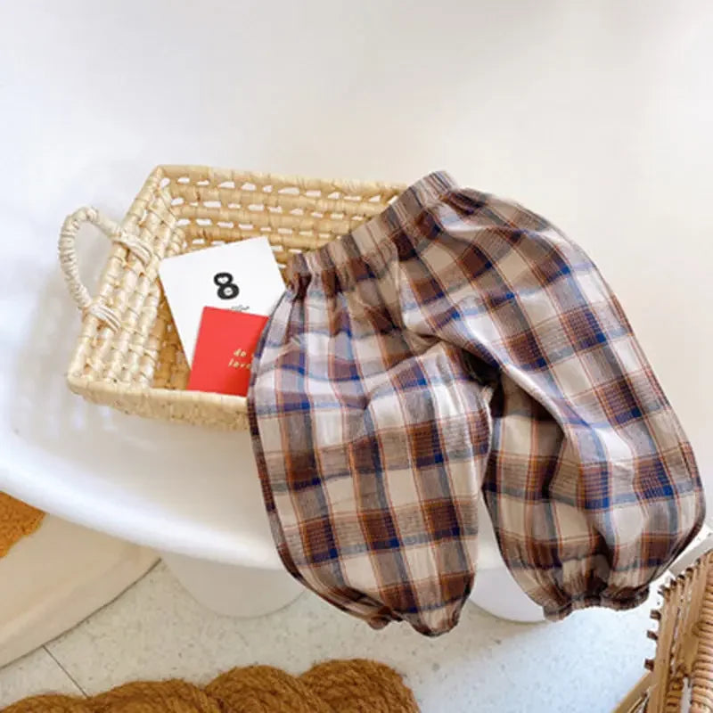 -キッズパンツ サマールーズロングパンツ 幾何学/レターロゴ/コアラ/ダイヤチェック/ストライププリント【mh0006098】 - mamahalo shop - ロングパンツ・スウェットパンツ -  べビー服 - 子供服 - 男の子 - 女の子