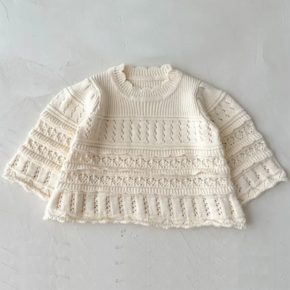 -ベビーワンピース トップス ロンパース レース刺繍ニット フリル 長袖ワンピース 長袖セーター ノースリーブロンパース お出かけ 3スタイル - mamahalo shop - 長袖ワンピース -  べビー服 - 子供服 - 男の子 - 女の子