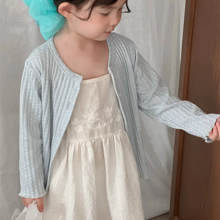 キッズワンピース スカラップレース刺繍キャミソールワンピース - mamahalo shop - ノースリーブワンピース -  べビー服 - 子供服 - 男の子 - 女の子