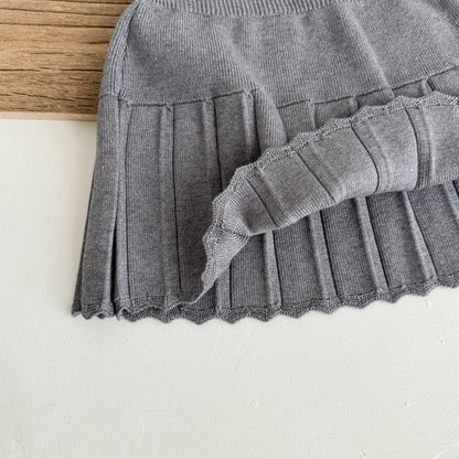 -キッズスカート ニットプレッピープリーツスカート 3カラー - mamahalo shop - スカート -  べビー服 - 子供服 - 男の子 - 女の子