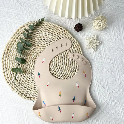 -ベビー ビブ 防水  クマ シリコン エプロン スタイ お食事エプロン ポケットエプロン【mh0001778】 - mamahalo shop - お食事エプロン -  べビー服 - 子供服 - 男の子 - 女の子