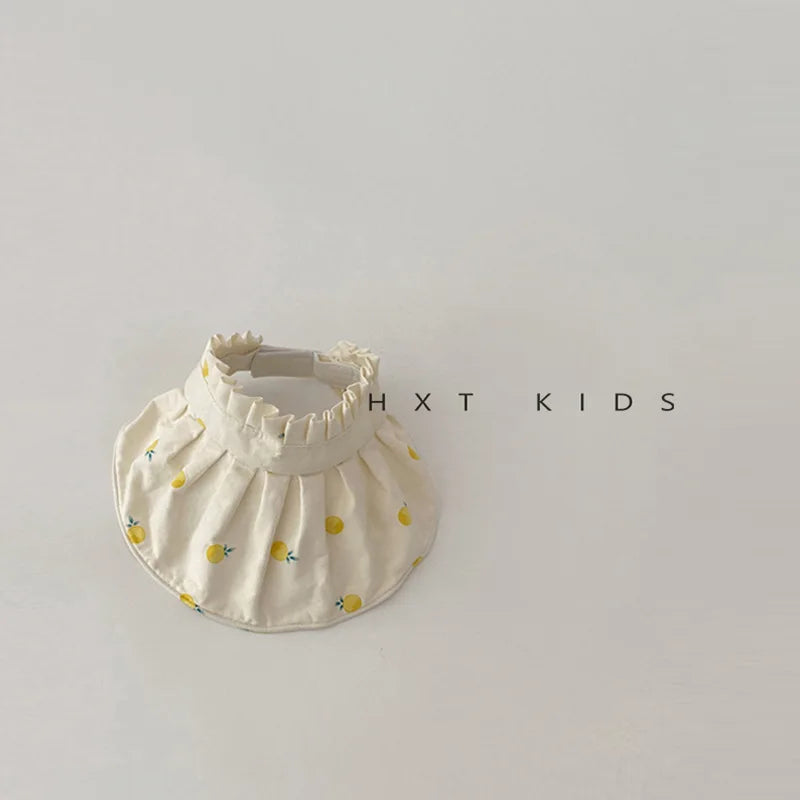 -ベビーキッズ帽子 サンバイザー フルーツ柄プリント フリル 日除け帽子 サマーハット【mh0005871】 - mamahalo shop - ベビー用帽子 -  べビー服 - 子供服 - 男の子 - 女の子