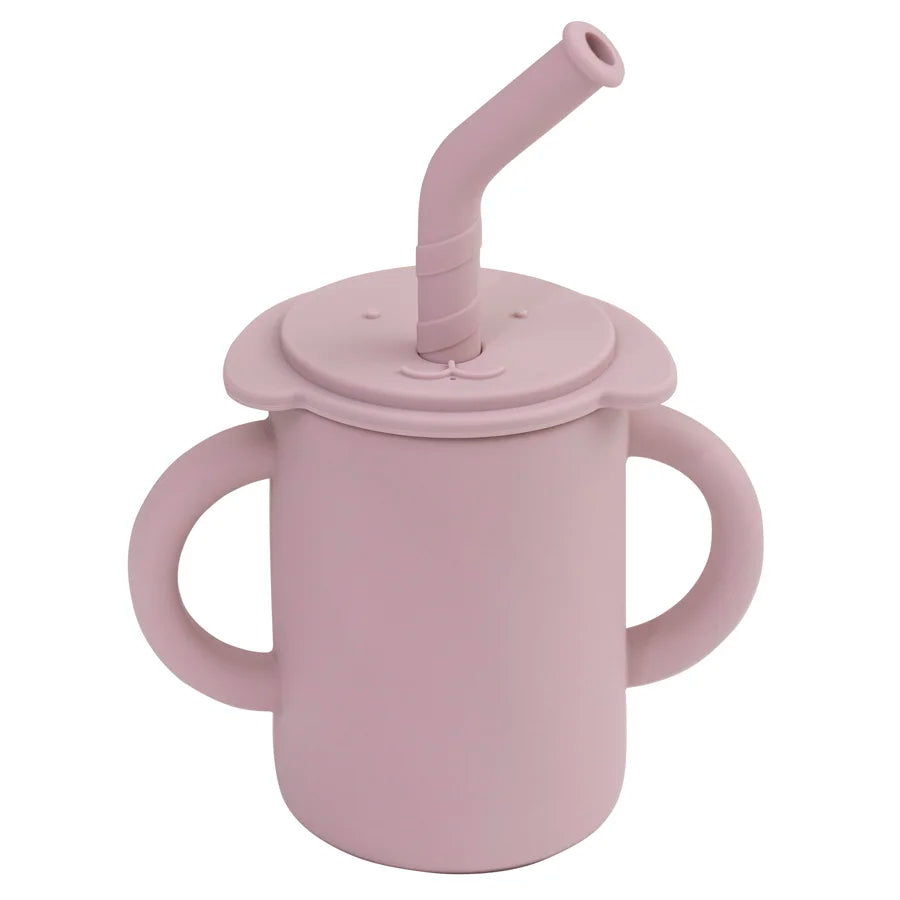 -☺︎ ベビーマグ ストローマグ ハンドル 持ち手付き 象エレファント シリコンカップ - mamahalo shop - ベビーキッズ食器 -  べビー服 - 子供服 - 男の子 - 女の子