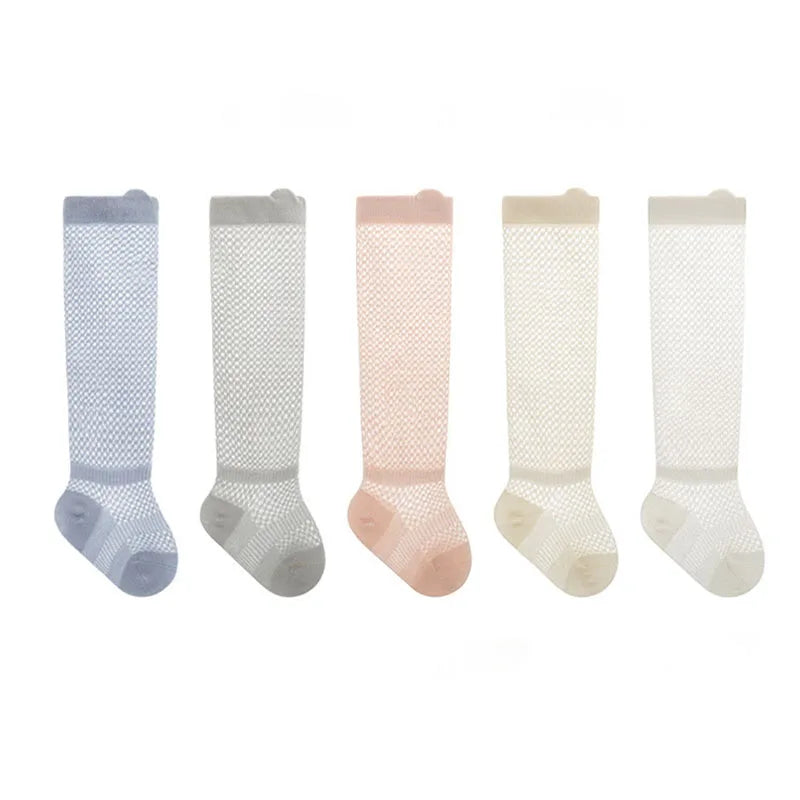 -ベビーソックス 靴下3足セット メッシュハイソックス【mh0004657】 - mamahalo shop - ベビー用靴下・タイツ -  べビー服 - 子供服 - 男の子 - 女の子