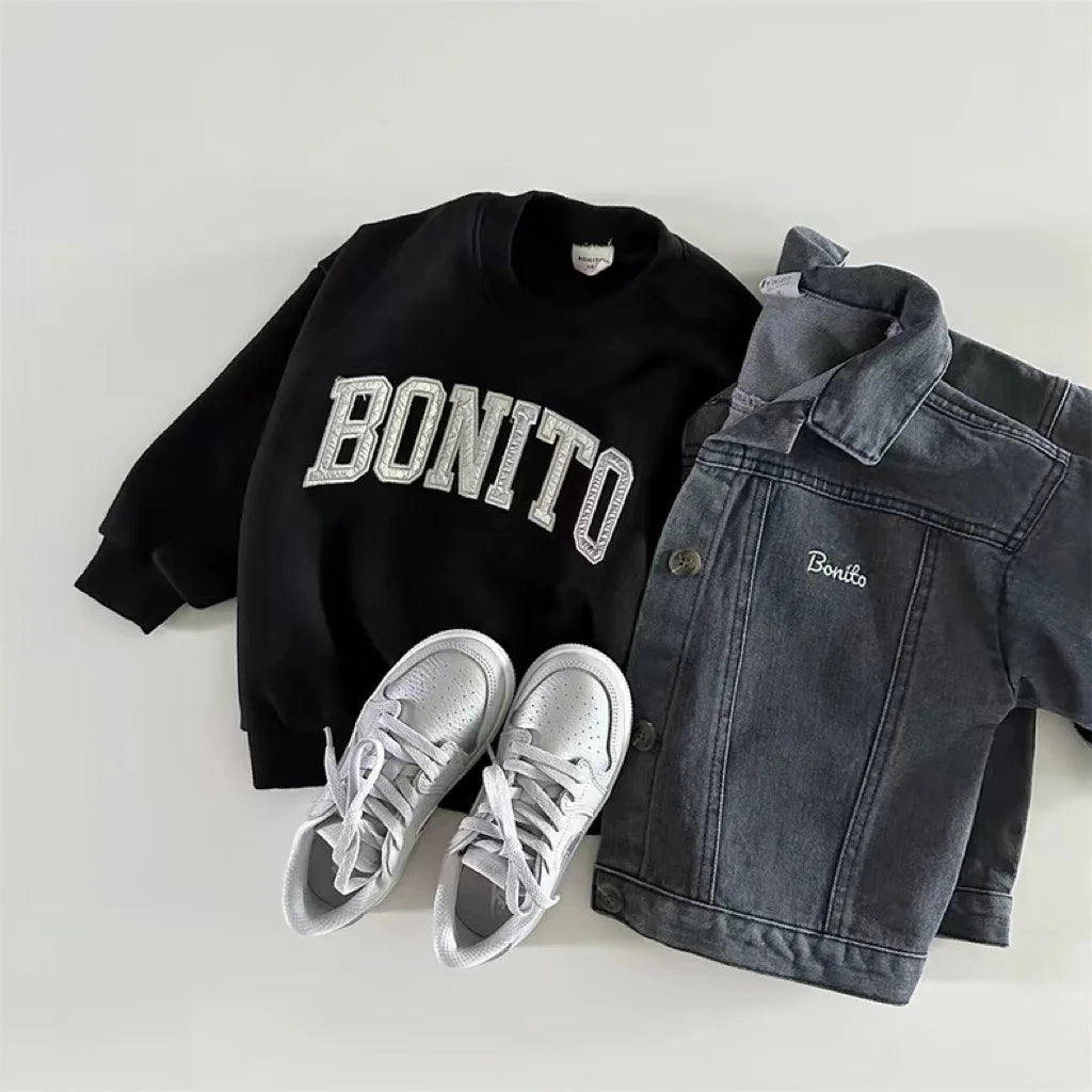 -ベビーアウター ベーシックデニムジャケットGジャン 2カラー - mamahalo shop - ショートコート・ジャケット・ジャンパー -  べビー服 - 子供服 - 男の子 - 女の子