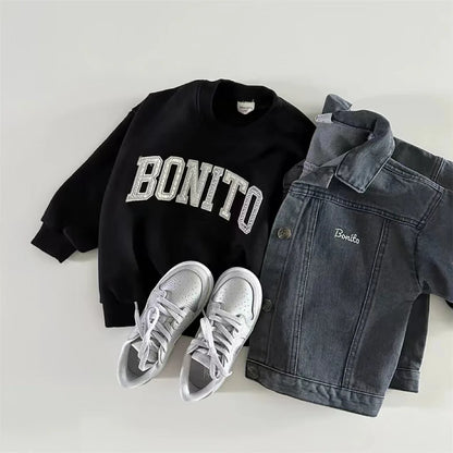 -ベビーアウター ベーシックデニムジャケットGジャン 2カラー - mamahalo shop - ショートコート・ジャケット・ジャンパー -  べビー服 - 子供服 - 男の子 - 女の子