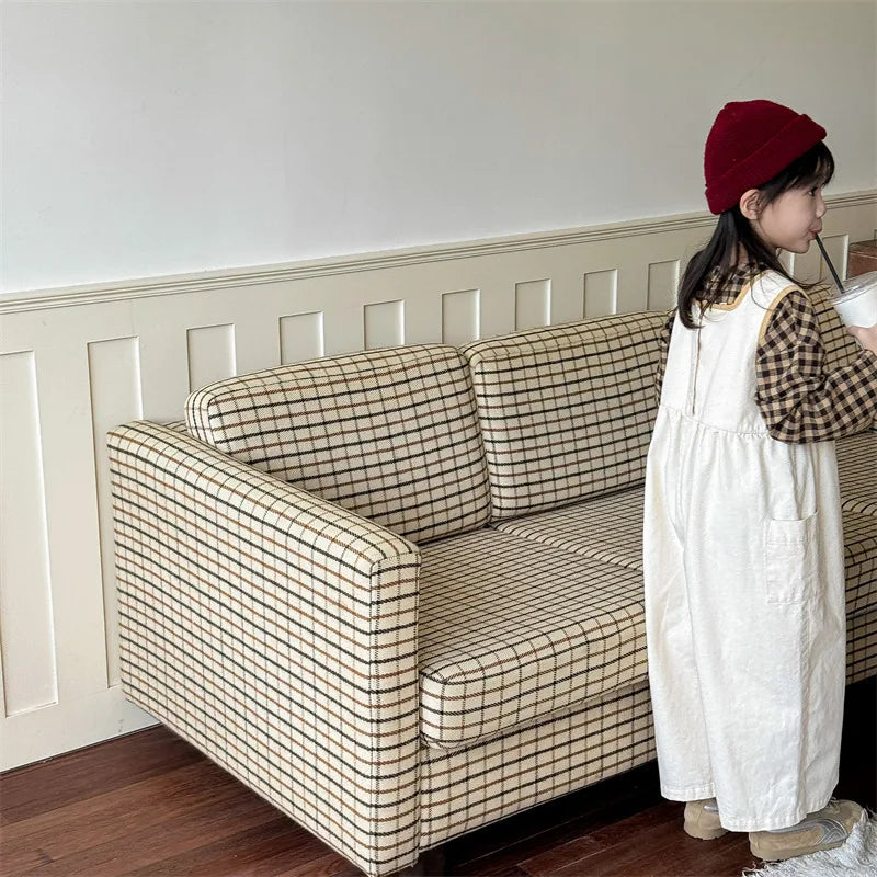 -キッズジャンプスーツ ルーズオーバーオール レターロゴプリント 2カラー - mamahalo shop - サロペットパンツ・サスペンダーパンツ -  べビー服 - 子供服 - 男の子 - 女の子