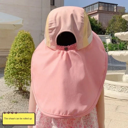 -キッズ帽子 ワイド ビッグブリム 日除け帽子 サマーハット サンハット パッチワークデザイン【mh0006004】 - mamahalo shop - ベビー用帽子 -  べビー服 - 子供服 - 男の子 - 女の子