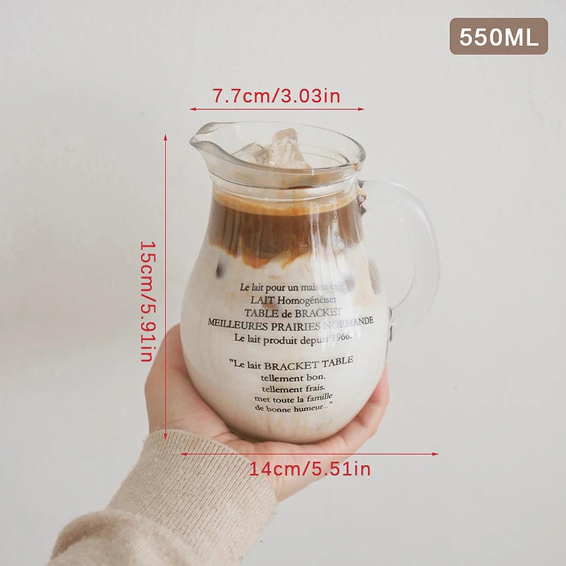 -透明 ガラス ミルク ポット ジュース ボトル ワイン ドレナージ ディスペンサー 花瓶 コップ カップ マグ【mh0002636】 - mamahalo shop - コップ・グラス・マグ -  べビー服 - 子供服 - 男の子 - 女の子