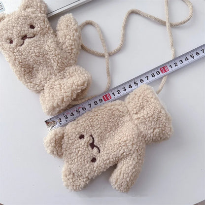 -キッズマフラー ミトン 2点セット 手袋 クマベア うさぎラビット 3カラー ユニセックス 男の子 女の子 子供服【mh0003326】 - mamahalo shop - ネックウォーマー -  べビー服 - 子供服 - 男の子 - 女の子