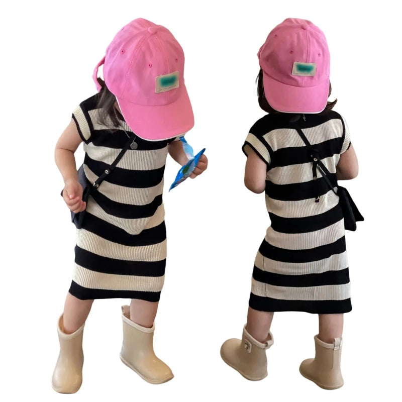 -キッズワンピース ボーダー ノースリーブタイトワンピース【mh0006119】 - mamahalo shop - ノースリーブワンピース -  べビー服 - 子供服 - 男の子 - 女の子