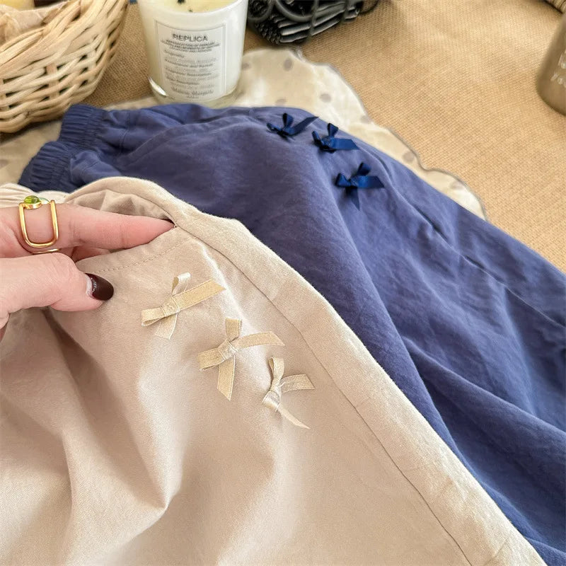 -キッズパンツ 裾フリルワイドルーズクロップドパンツ 2カラー【mh0006851】 - mamahalo shop - ロングパンツ・スウェットパンツ -  べビー服 - 子供服 - 男の子 - 女の子