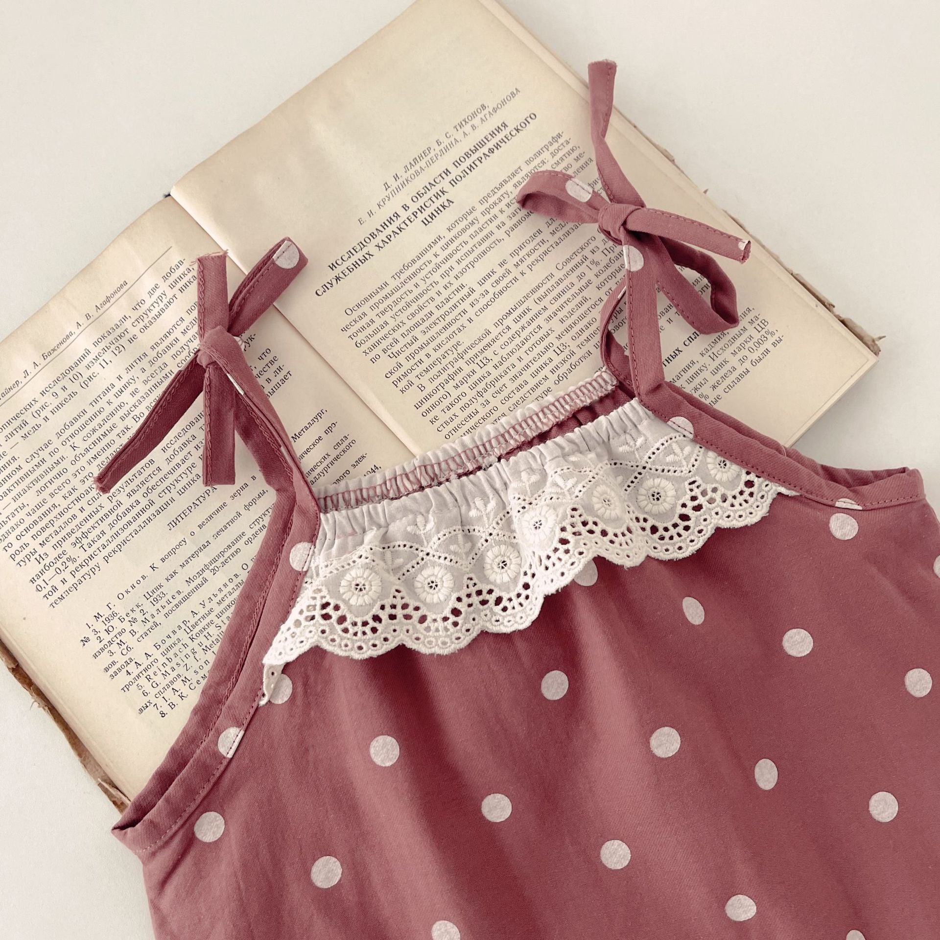 -ベビー サロペット 水玉 ドット キャミソール サスペンダーパンツ レース オレンジピンク ガールズ 女の子 子供服 7792 - mamahalo shop - サロペットパンツ・サスペンダーパンツ -  べビー服 - 子供服 - 男の子 - 女の子