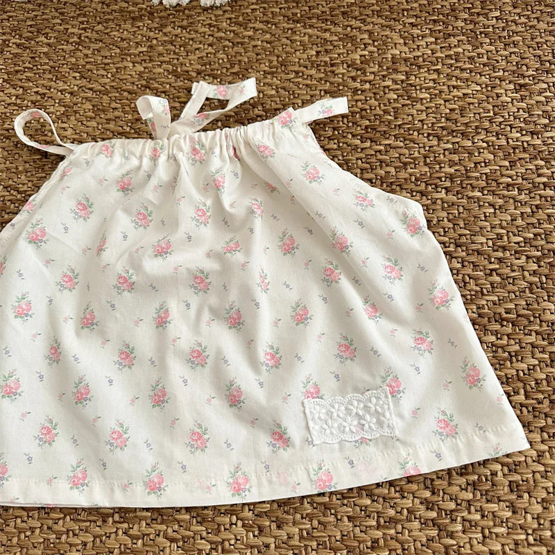 -キッズトップス キャミソールブラウス フラワー花柄プリント/無地【mh0005308】 - mamahalo shop - タンクトップ・キャミソール・ノースリーブトップス -  べビー服 - 子供服 - 男の子 - 女の子