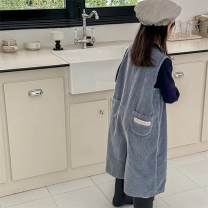 -キッズジャンプスーツ コーデュロイ ノースリーブオーバーオール つなぎ 3カラー - mamahalo shop - ノースリーブジャンプスーツ -  べビー服 - 子供服 - 男の子 - 女の子