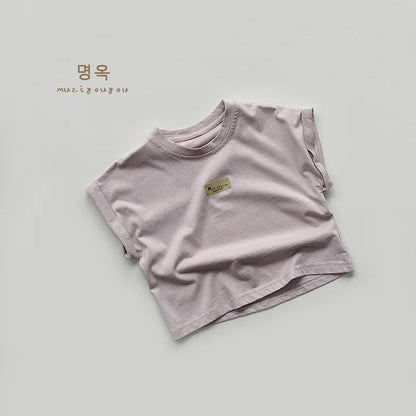 -キッズトップス 半袖Tシャツ シンプルベーシック 2カラー - mamahalo shop - 半袖Tシャツ -  べビー服 - 子供服 - 男の子 - 女の子