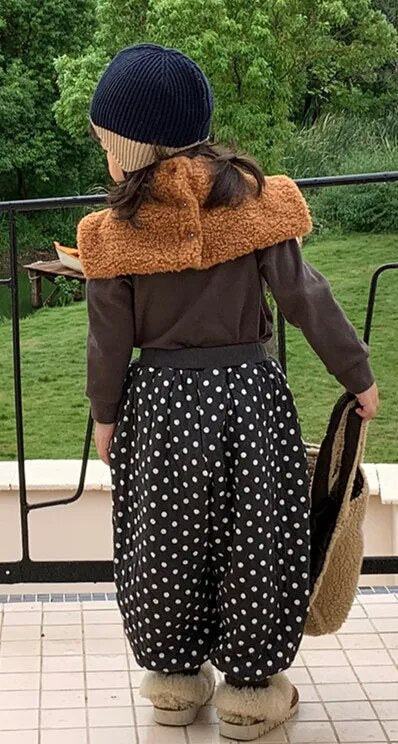 -キッズ ボアフリース ネックウォーマー ショール マフラー つけ襟 - mamahalo shop - ネックウォーマー -  べビー服 - 子供服 - 男の子 - 女の子