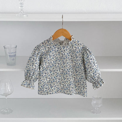 -キッズトップス 長袖ブラウス フラワー花柄プリント【mh0006240】 - mamahalo shop - 長袖シャツ・ブラウス -  べビー服 - 子供服 - 男の子 - 女の子