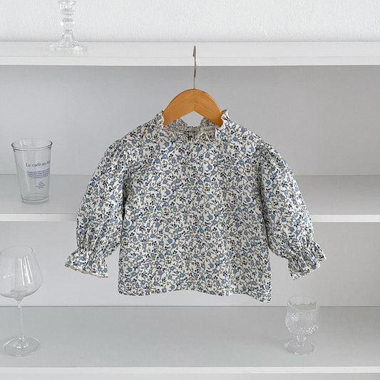 -キッズトップス 長袖ブラウス フラワー花柄プリント【mh0006240】 - mamahalo shop - 長袖シャツ・ブラウス -  べビー服 - 子供服 - 男の子 - 女の子