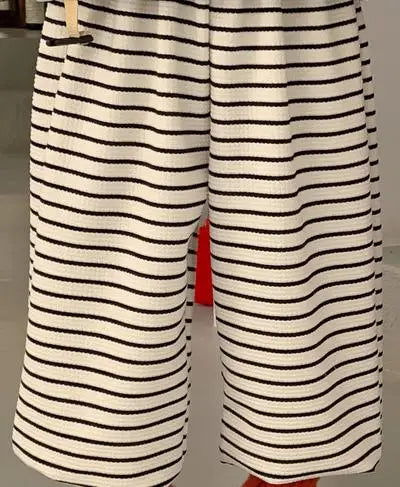 -キッズパンツ ボーダー柄 スウェットロングパンツ レッド/ホワイト/2カラー - mamahalo shop - ロングパンツ・スウェットパンツ -  べビー服 - 子供服 - 男の子 - 女の子