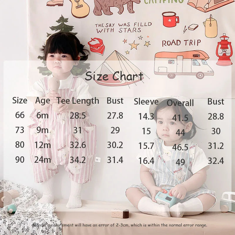 -ベビーセットアップ 2点セット 半袖Tシャツ+オーバーオール 犬パピープリント サロペット 2カラー - mamahalo shop - 半袖セットアップ -  べビー服 - 子供服 - 男の子 - 女の子